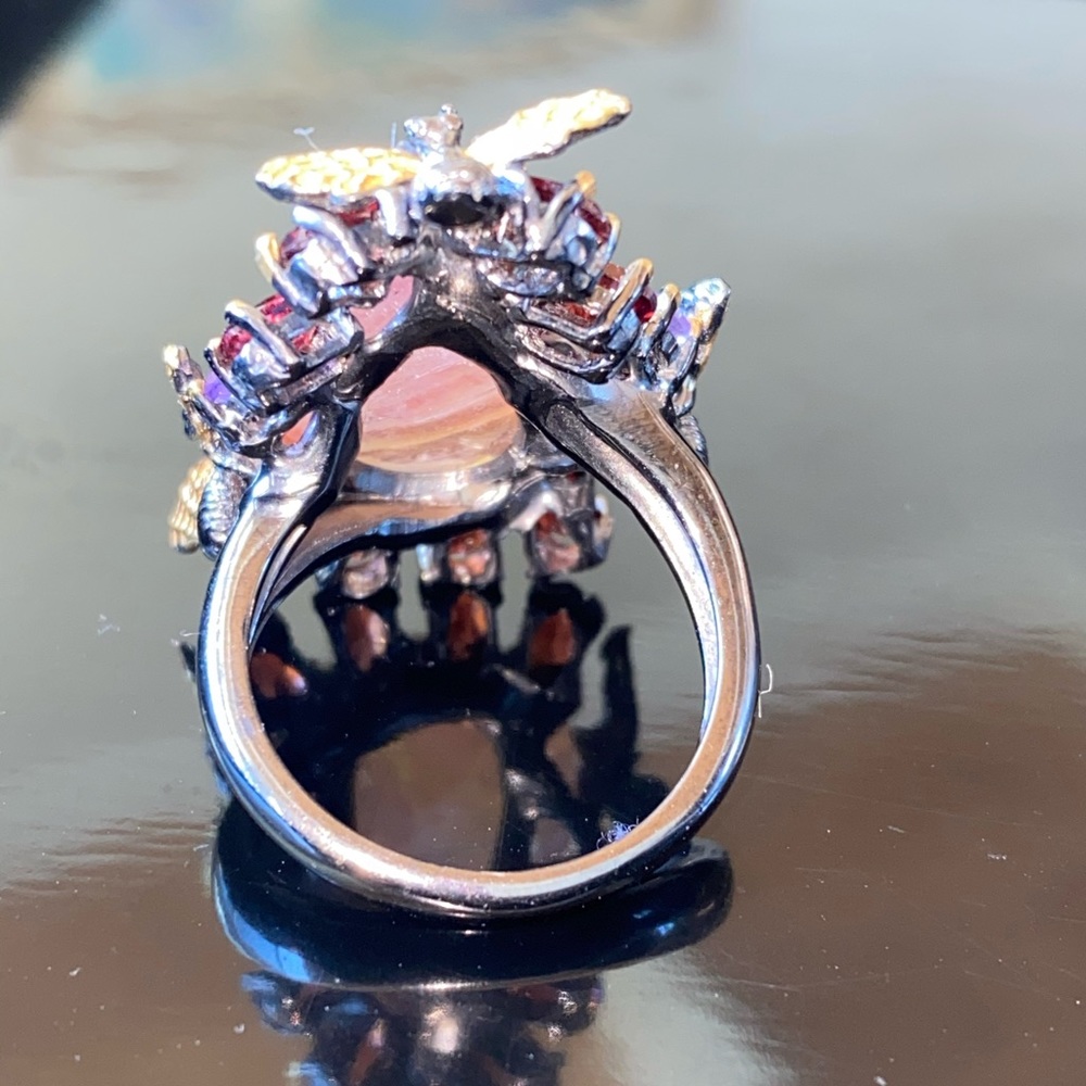 Exquisite Genuine Ruby Garnet Ring - image 6